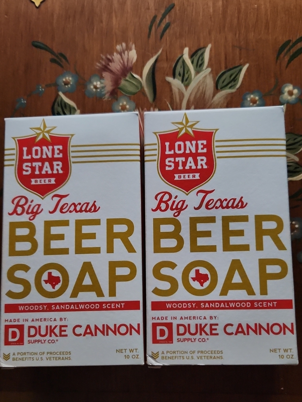 NIB Two Duke Cannon Lone Star Beer (Woodsy Sandalwood Scent) Soaps - 10oz